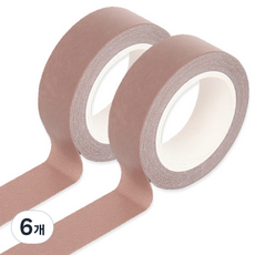 모노라이크 아르떼 마스킹 테이프 15mm x 10m, 510 Cocoa, 6개