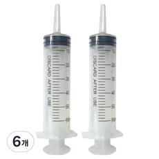 헬스퍼스트 다용도 주사기 60ml, 6개
