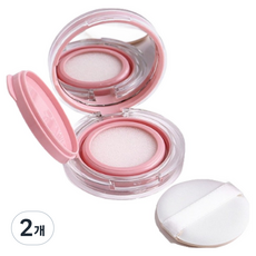 Selvia BB霜粉底液 DIY氣墊粉餅盒 圓形 63 x 20 mm, 2個, 粉紅色