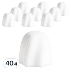 저스트픽 실리콘 치약 뚜껑, 화이트, 40개