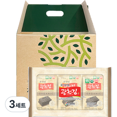 광천김 자연나라 오가닉 도시락김 4g x 36p 선물세트, 3세트