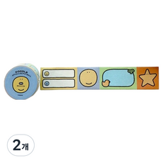 아이코닉 두들 점착 롤메모지, 2개, 1매, 04 스마일