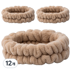 Nalli Sisters 簡約洗臉髮帶, 12個, 21 卡其色 三線