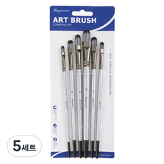 썸즈마인 다용도 그림붓 그레이 라운드 6종 세트, 5세트, 2~12호