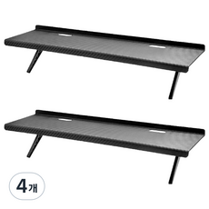 Reblica機上盒收納架 打孔型 40cm, 4個, 黑色