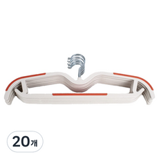 短頸海鷗型省空間防滑衣架, 橘色, 20個