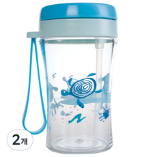 BERZ 孩童Tritan吸管杯 300ml, 藍色, 2入