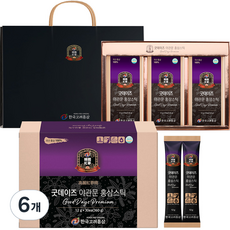 韓國高麗紅參好日子夜門紅參棒+購物袋, 12g, 6盒, 10條