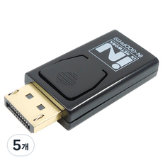 인네트워크 4K지원 디스플레이포트 DP to HDMI 컨버터 영상 변환 젠더, IN-GDDPH19, 5개