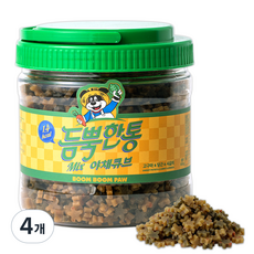 붐붐포 강아지 듬뿍한통 믹스 노즈워크 큐브 트릿, 야채맛(고구마/당근/시금치), 600g, 4개
