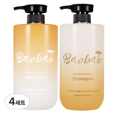 RAON PROFESSIONAL 優質猴麵包樹洗髮精 1000ml+護髮素 1000ml組, 4套