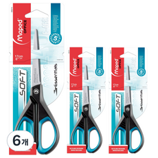 Maped 辦公用軟柄剪刀 17cm, 6個, 混合顏色