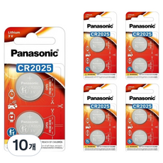 파나소닉 리퓸 코인 건전지 CR2025, 2개입, 10개