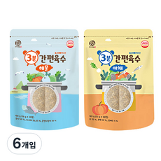 Miznco 3分鐘方便高湯包, 蔬菜口味 + 海鮮口味, 6包