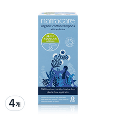 나트라케어 어플리케이터 탐폰, 레귤러, 16개입, 4개