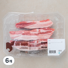 모아미트 캐나다산 보리먹인 암퇘지 삼겹살 에어프라이어용 (냉장), 1kg, 6개
