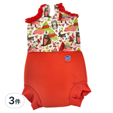 Splash About Happy Nappy Costume 小可愛連身版尿布褲, 0-2歲適用, 便便防漏, M, 3件