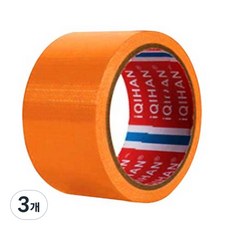 다다 고점도 강력 면 테이프 60mm x 20m, 진 오렌지, 3개