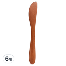 퀸스리빙 옻칠 버터 나이프 140 x 25 mm, 우드, 6개