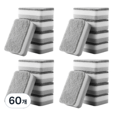 인블룸 양면 스펀지 수세미, 60개, 1개입