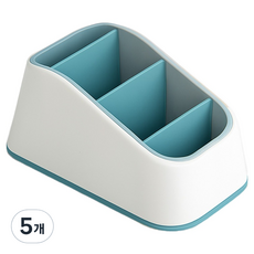일상포인트 다용도 탁상 수납 정리함, 블루, 5개