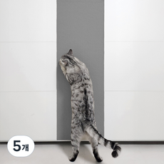 펫츠몬 고양이 잘라쓰는 논슬립 점착식 리무버블 패드 스크래쳐, 그레이, 5개