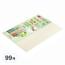 종이문화 뉴씨플레인 얇은 양면색상지 120g No 51 백색, 99개