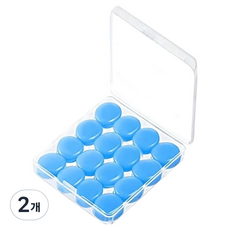 Alice Home 矽膠睡眠用游泳防水耳塞 天藍色愛心, 2個, 16入