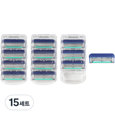 Onbiu Gillette 兼容高級特寫 5 層刀片融合手冊, 15套, 4入