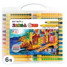 문교 레일크레파스, 24색, 6개