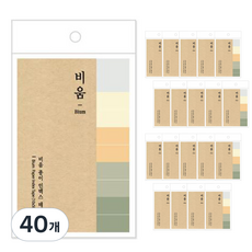 모닝글로리 2000 종이 인덱스 테이프 비움, 1개입, 40개