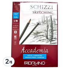 파브리아노 아카데미아 스케치북 41122129 SKETCHING TOP SIDE 120g AC02, A4, 2개, 50매