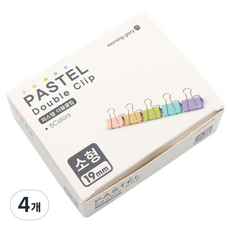 모닝글로리 파스텔 더블클립, 4개, 50개입, 소
