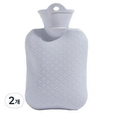 Happy & Good 堅固熱敷袋 保暖熱水袋 灰色 1L 花朵, 2個