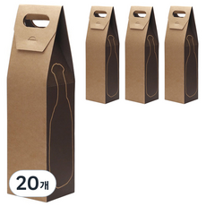 indi.k 手提牛皮紙酒盒, 20個, 混合顏色