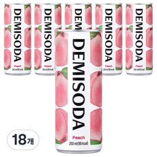 DemiSoda 水蜜桃碳酸飲料, 250ml, 18個