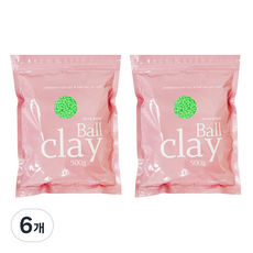 전문가용 볼클레이 500g, 6개, 형광연두