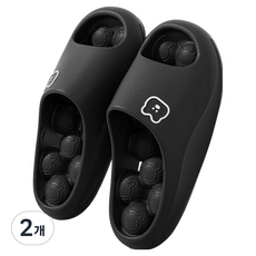 Barom Mall 浴室用指壓拖鞋 255~260cm, 2個, 黑色