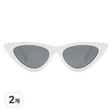 미미파티 인싸템 파티 안경 생일 셀프 촬영 소품 선글라스, 화이트 삼각, 2개