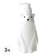 Chillin Ppukkom 浴室按壓瓶 450ml, 白色, 3個