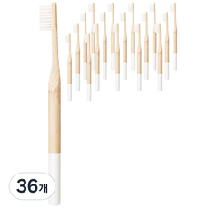 Trade Me溫和竹子牙刷 彩色毛 白色, 36個, 1入