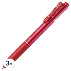 펜텔 필 다기능펜 2색 볼펜 샤프 0.5mm BXWB355MB, 메탈릭레드, 3개