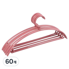 ROI라이프 무자국 반원형 논슬립 옷걸이 40.5cm, 와인 레드, 60개