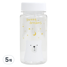 키친유 드림베어물병, 5개, 350ml, 혼합색상