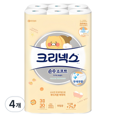 Kleenex 舒潔 純軟Kakao Friends天然紙漿3層高級捲筒衛生紙, 4個, 30件