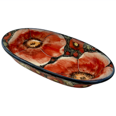 Cerraf 波蘭陶 赤霞花語系列 橢圓小碟 18.5 x 9.5cm, 1個, 紅色