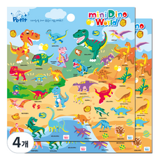 Petit 大貼紙 迷你恐龍世界 DA5409, 混合顏色, 4個