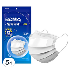 크리넥스 가습촉촉 수면용 마스크 대형, 화이트, 5개, 3개입