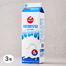 서울우유 저지방 우유 1A, 1L, 3개