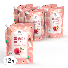 맥널티커피 복숭아 아이스티, 1L, 12개